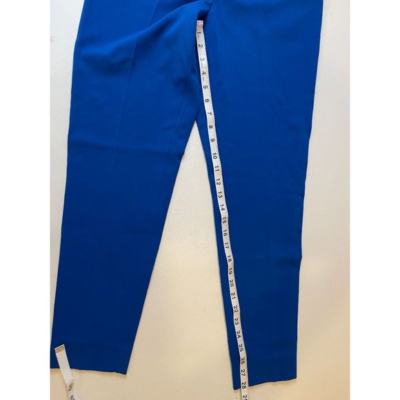 LTD Women Dress Pants Ankle Cropped Drew Fit P10M3357 Mid Rise Royal Blue Size 6 - Picture 6 of 11